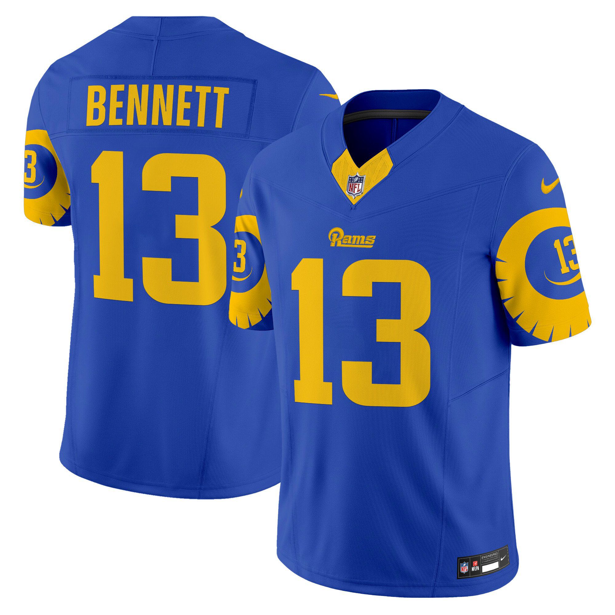 Men Los Angeles Rams 13 Bennett Blue 2024 Nike Special Vapor Limited NFL Jersey